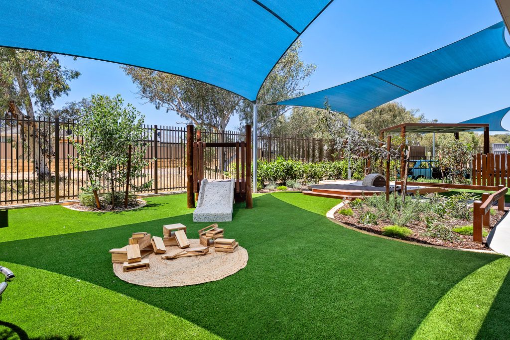 Outdoor playing area at Nido Piara Waters childcare centre