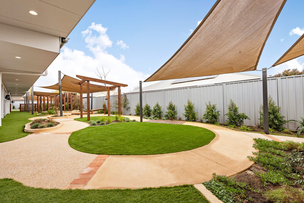 Outdoor playing area at Nido Cumberland Park early school
