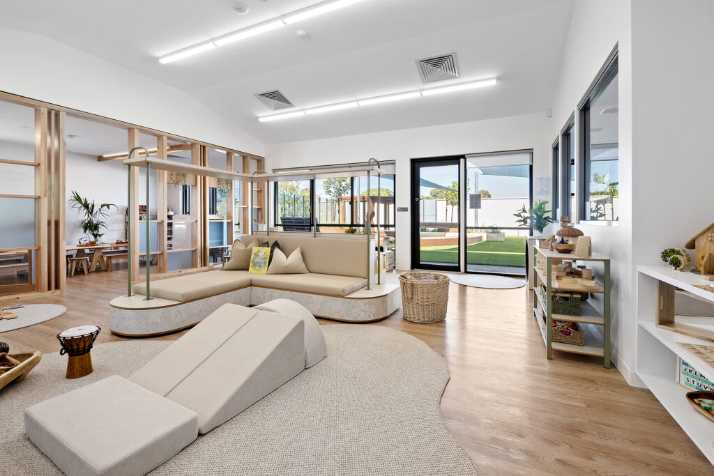 A Beautiful indoor sitting area at Nido Thornlie childcare centre
