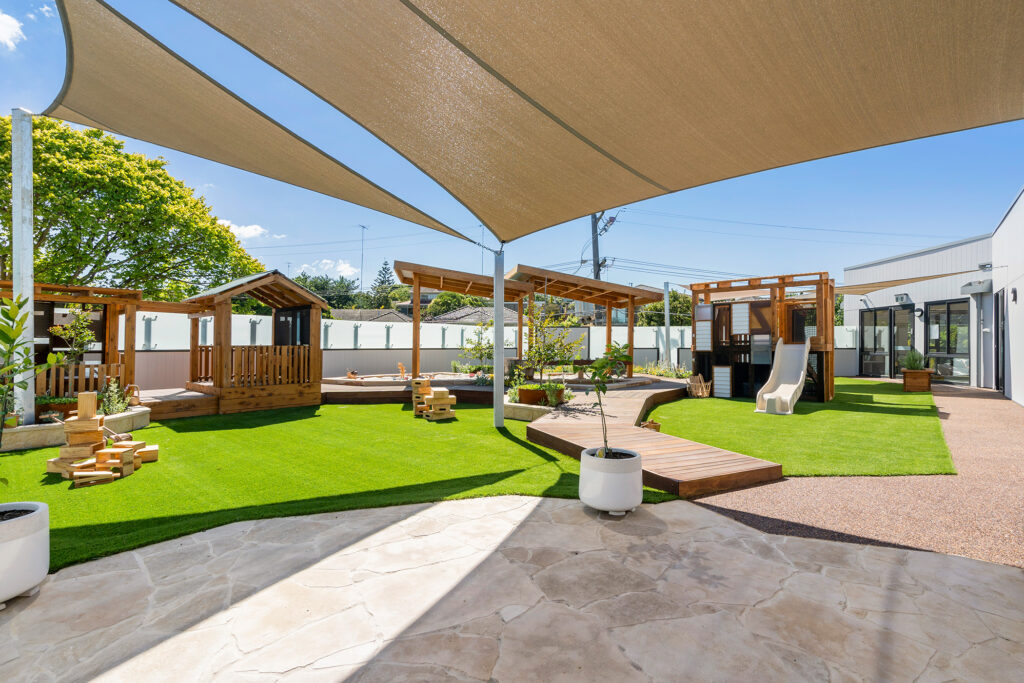 A outdoor playing area at Nido Bulleen childcare centre