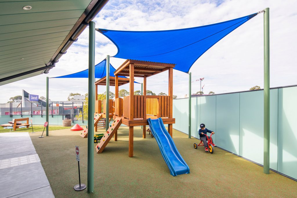 children playing area of nido child care centre in seven hills