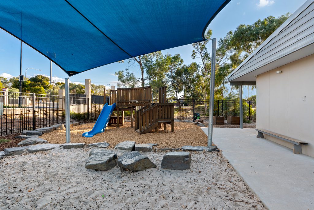 outside playing area image of nido child care centre at blakeview
