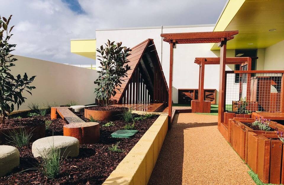 Kinder outdoor play area at Nido Early Learning Centre in Iluka
