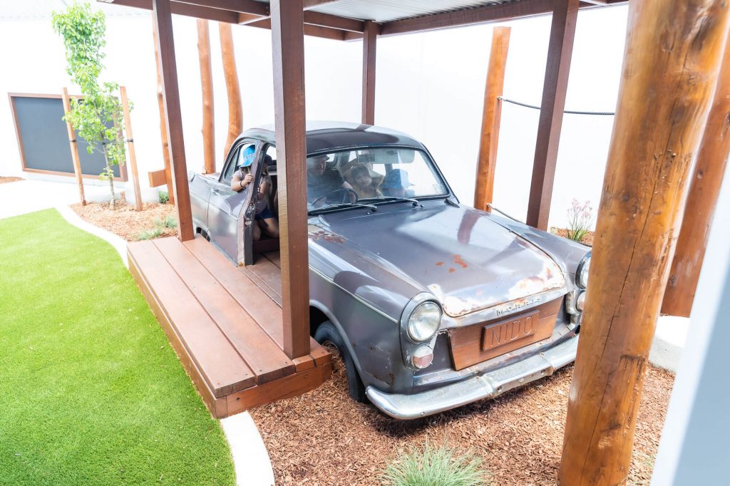 a jeep car interior design of nido child care centre at Bassendean