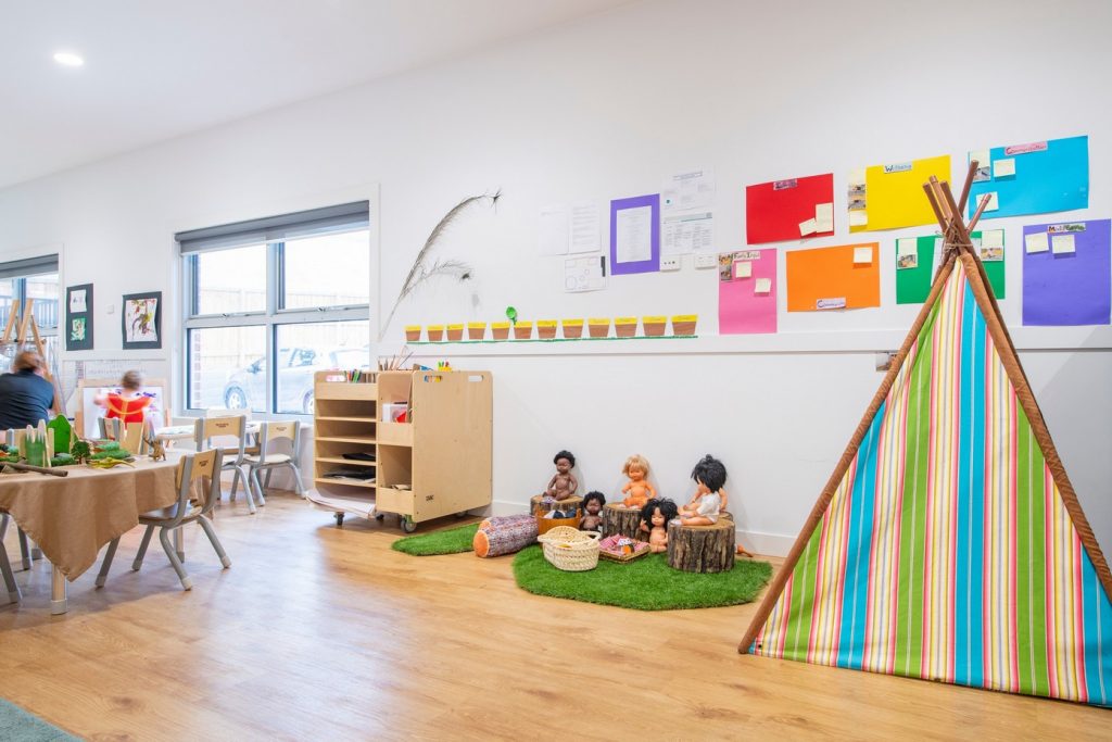 decorated wall of nido child care centre at montrose