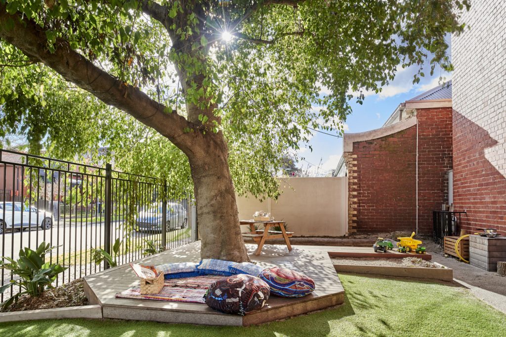 beautiful outside open view from nido child care centre in prahran