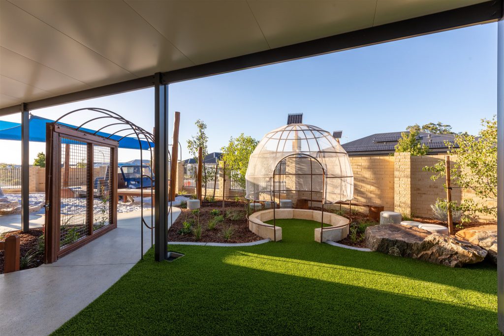 green grass ground view from nido child care centre at baldivis east
