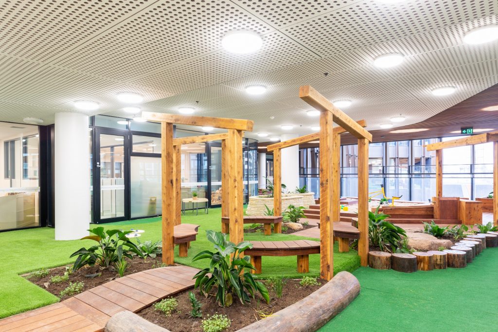 interior gardern view of nido child care centre at melbourne Square