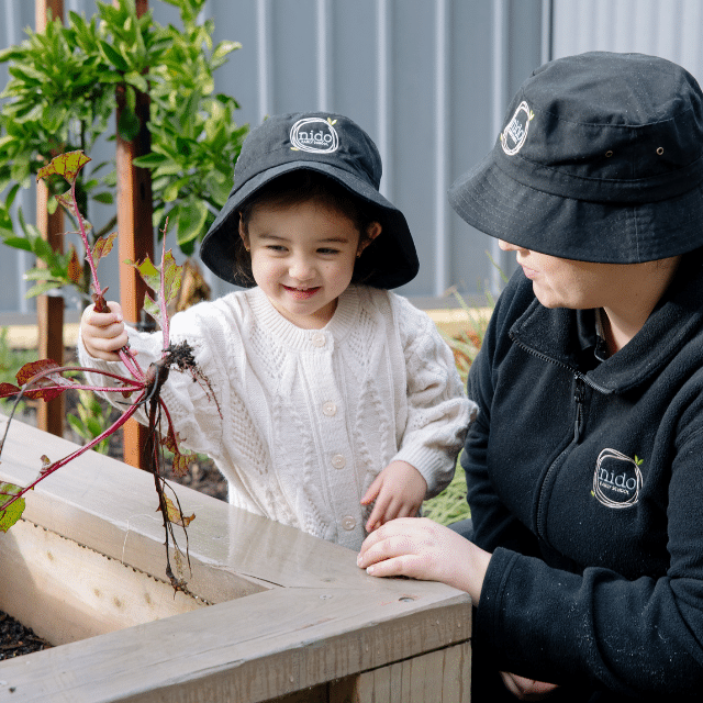 Gardening at Nido Taperoo childcare centre